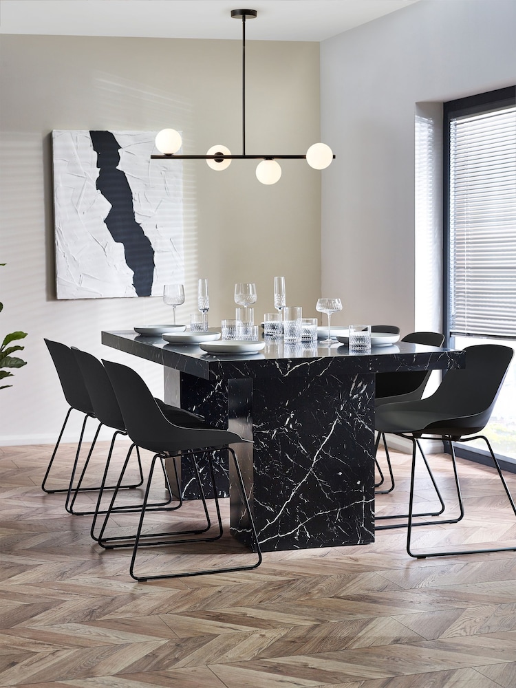 Julian Bowen Black Rome Dining Table - Image 1 of 3