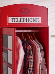 Julian Bowen Red Telephone Box Wardrobe - Image 4 of 5