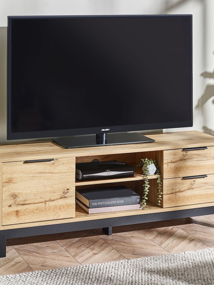 Julian Bowen Light Oak Bali TV Unit - Image 1 of 6