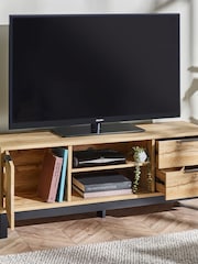 Julian Bowen Light Oak Bali TV Unit - Image 2 of 6