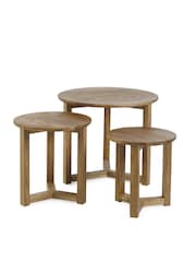 Julian Bowen Oak Nidri Nest Of Tables - Image 3 of 6