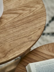 Julian Bowen Oak Nidri Nest Of Tables - Image 5 of 6