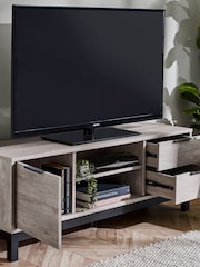 Julian Bowen Grey Oak Bali TV Unit - Image 2 of 6