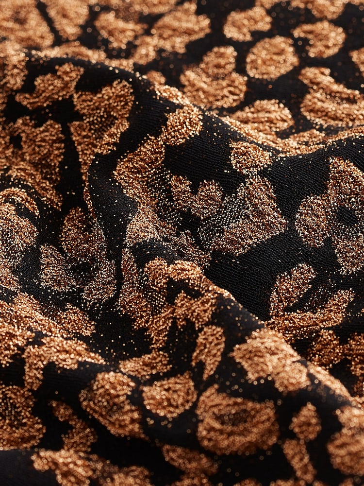 Black/Gold Sleeveless Glitter T-Shirt - Image 3 of 3
