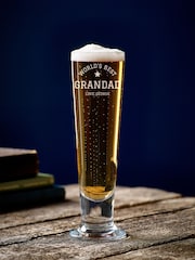 Loveabode Colour Personalised Engraved Fathers Day Beer Glass - Image 1 of 4
