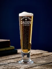 Loveabode Colour Personalised Engraved Fathers Day Beer Glass - Image 3 of 4
