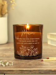 Personalised Wedding Party Amber Glass Candle by PMC - Image 3 of 3