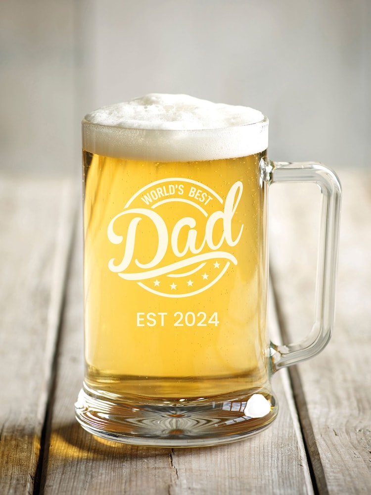 Personalised "Worlds Best" Beer Tankard Glass by Loveabode - Image 2 of 4