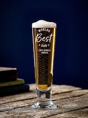 Personalised "Worlds Best" Tall Beer Glass by Loveabode - Image 3 of 4