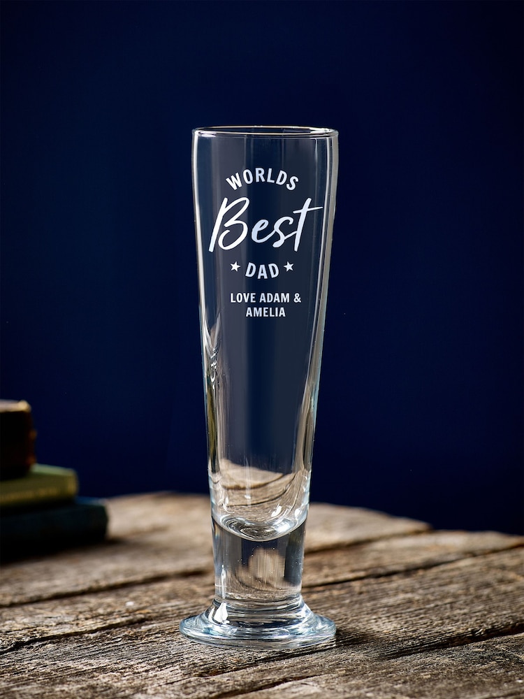 Personalised "Worlds Best" Tall Beer Glass by Loveabode - Image 4 of 4