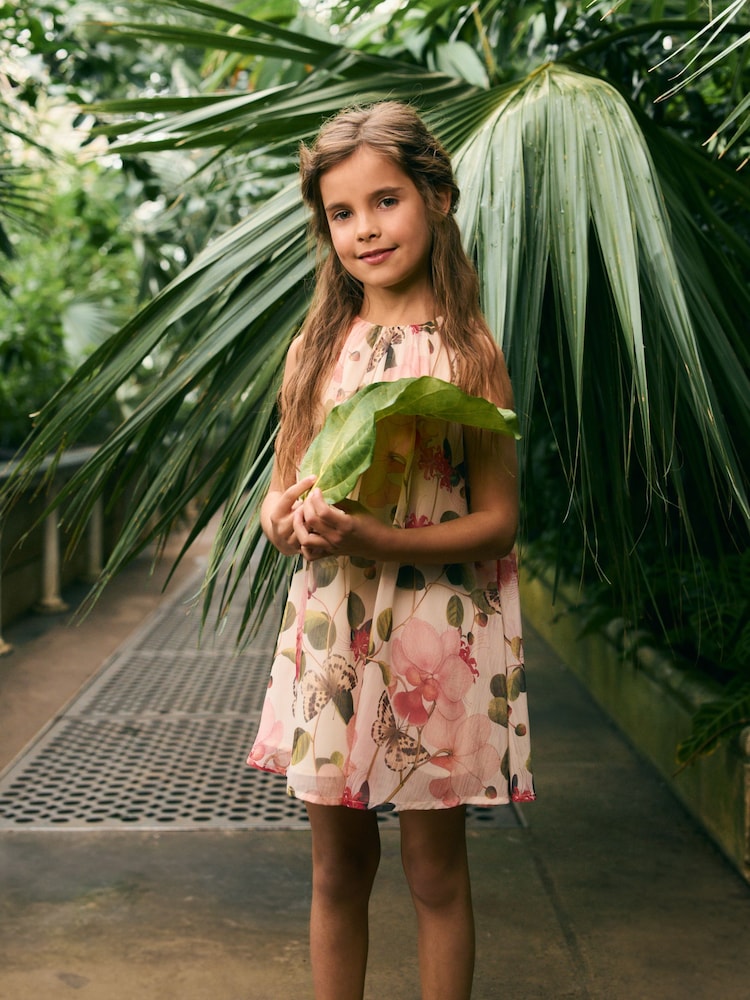 Crema floral - Vestido de gasa Kew Collection (3-16 años) - Imagen 1 de 7 Crema floral - Vestido de gasa Kew Collection (3-16 años) - Imagen 1 de 7