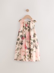 Cream Floral Kew Collection Chiffon Dress (3-16yrs) - Image 4 of 7