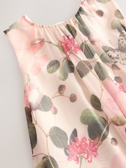 Cream Floral Kew Collection Chiffon Dress (3-16yrs) - Image 6 of 7