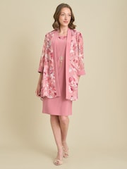Gina Bacconi Pink Reeve Printed Dress And Jacket - Image 1 of 6