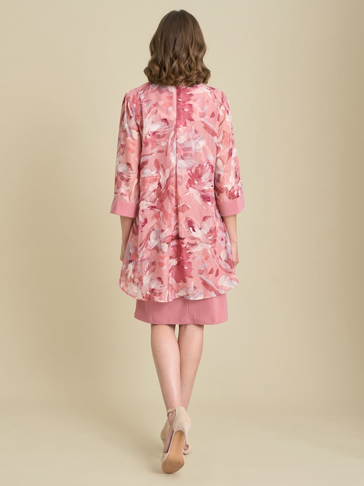 Gina Bacconi Pink Reeve Printed Dress And Jacket - Image 2 of 6