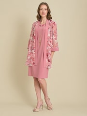 Gina Bacconi Pink Reeve Printed Dress And Jacket - Image 3 of 6