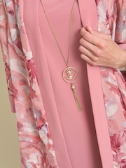 Gina Bacconi Pink Reeve Printed Dress And Jacket - Image 5 of 6