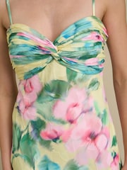 Gina Bacconi Yellow Marge Burnout Print Maxi Dress - Image 6 of 7