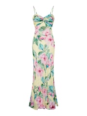 Gina Bacconi Yellow Marge Burnout Print Maxi Dress - Image 7 of 7