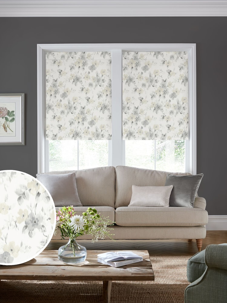 Laura Ashley Natural Fleetham Haze Made to Measure Roller Blind - Image 1 of 6