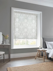 Laura Ashley Grey Josette Sheer Made to Measure Roller Blind - Image 2 of 6