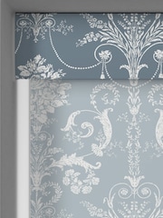Laura Ashley Blue Josette Sheer Made to Measure Roller Blind - Image 3 of 6