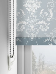 Laura Ashley Blue Josette Sheer Made to Measure Roller Blind - Image 4 of 6