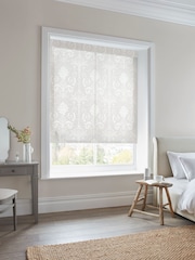 Laura Ashley Grey Josette Sheer Made to Measure Roller Blind - Image 2 of 6