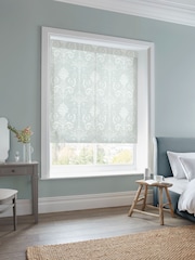 Laura Ashley Blue Josette Sheer Made to Measure Roller Blind - Image 2 of 6