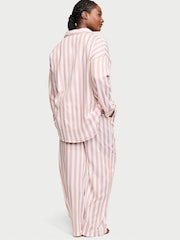 Victoria's Secret Toasted Sugar Stripe Brown Modal Long Pyjama Set - Image 2 of 3