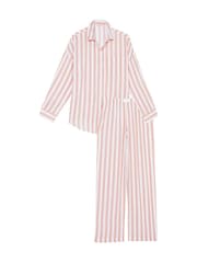 Victoria's Secret Toasted Sugar Stripe Brown Modal Long Pyjama Set - Image 3 of 3