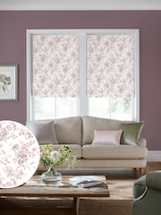 Laura Ashley Dark Blush Pink Walled Garden Made to Measure Roller Blind - Image 1 of 6