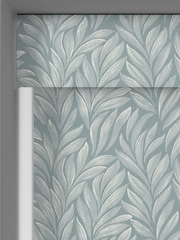 Laura Ashley Dark Duck Egg Blue Coulderton Leaves Made to Measure Roller Blind - Image 3 of 6