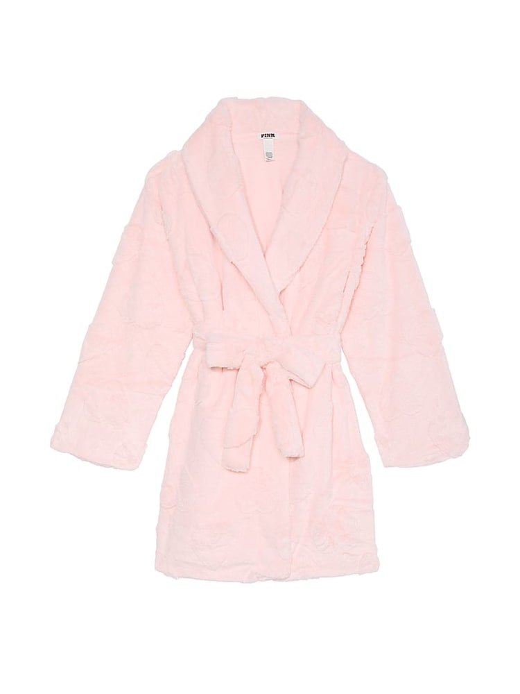 Victoria's Secret PINK Angel Pink Hearts Cosy Long Sleeve Dressing Gown - Image 3 of 3