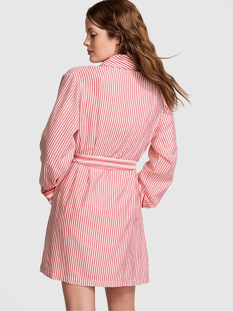 Victoria's Secret PINK Vermillion Red Flannel Robe - Image 2 of 3