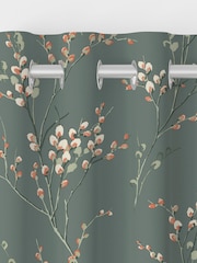 Laura Ashley Fern Green Pussy Willow Made to Measure 100% Cotton Curtains - Image 7 of 9