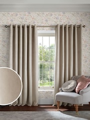 Laura Ashley Twine Cream Middleton Velvet Made to Measure Curtains - Image 1 of 9