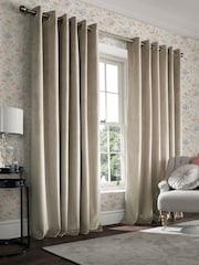 Laura Ashley Twine Cream Middleton Velvet Made to Measure Curtains - Image 2 of 9
