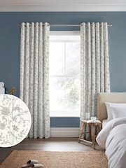 Laura Ashley Natural Fennelton Made to Measure 100% Cotton Curtains - Image 2 of 9