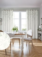 Laura Ashley Natural Lockwood Made to Measure 100% Cotton Curtains - Image 2 of 9