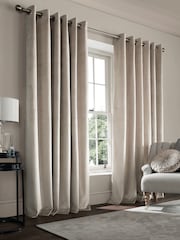 Laura Ashley Natural Middleton Velvet Made to Measure Curtains - Image 2 of 9