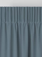 Laura Ashley Newport Blue Middleton Velvet Made to Measure Curtains - Image 6 of 9