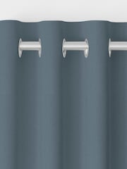 Laura Ashley Newport Blue Middleton Velvet Made to Measure Curtains - Image 7 of 9