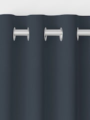 Laura Ashley Midnight Seaspray Blue Middleton Velvet Made to Measure Curtains - Image 5 of 9