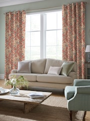 Laura Ashley Terracotta Orange Aylworth Trail Made to Measure 100% Cotton Curtains - Image 1 of 9