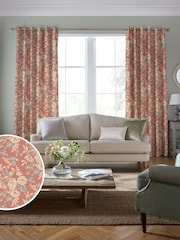 Laura Ashley Terracotta Orange Aylworth Trail Made to Measure 100% Cotton Curtains - Image 2 of 9