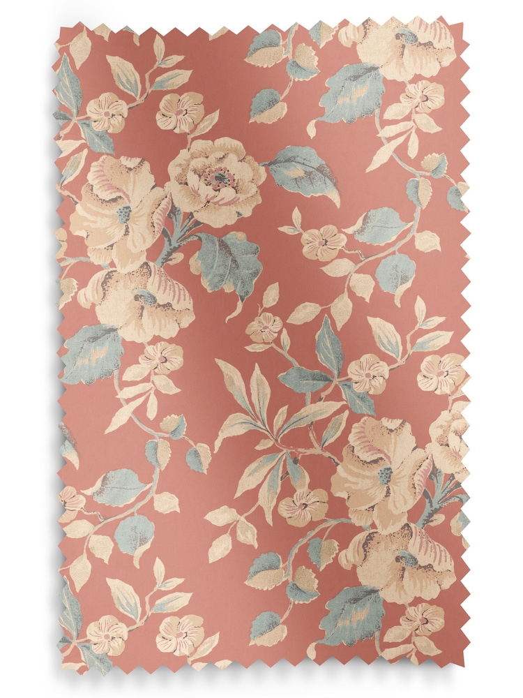 Laura Ashley Terracotta Orange Aylworth Trail Made to Measure 100% Cotton Curtains - Image 9 of 9
