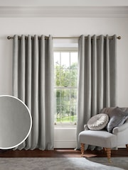 Laura Ashley Pale French Grey Middleton Velvet Made to Measure Curtains - Image 2 of 9