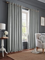 Laura Ashley Steel Grey Middleton Velvet Made to Measure Curtains - Image 2 of 9