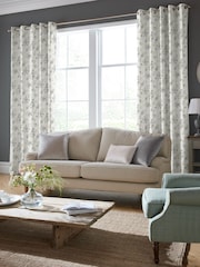 Laura Ashley Natural Fleetham Haze Made to Measure 100% Cotton Curtains - Image 2 of 9
